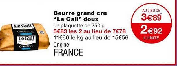 beurre grand cru "le gall" doux