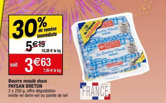 beurre moule doux paysan breton