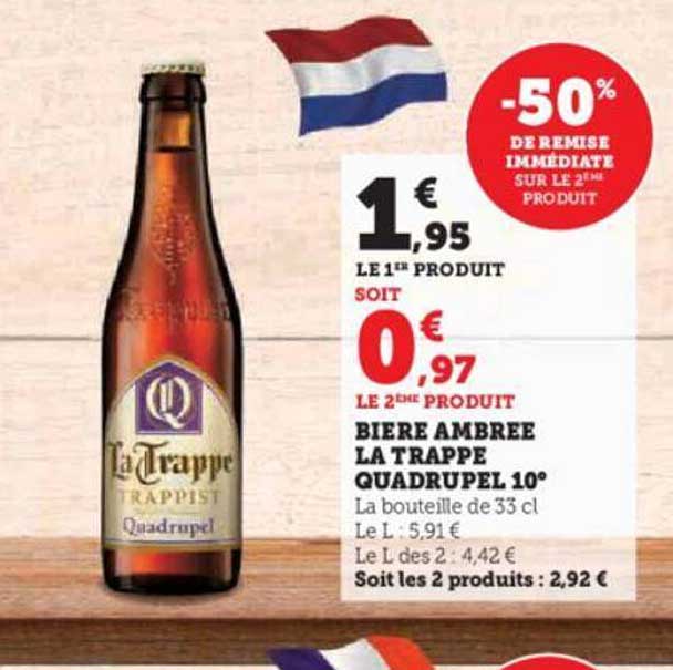 Bière Ambrée La Trappe Quadrupel 10°