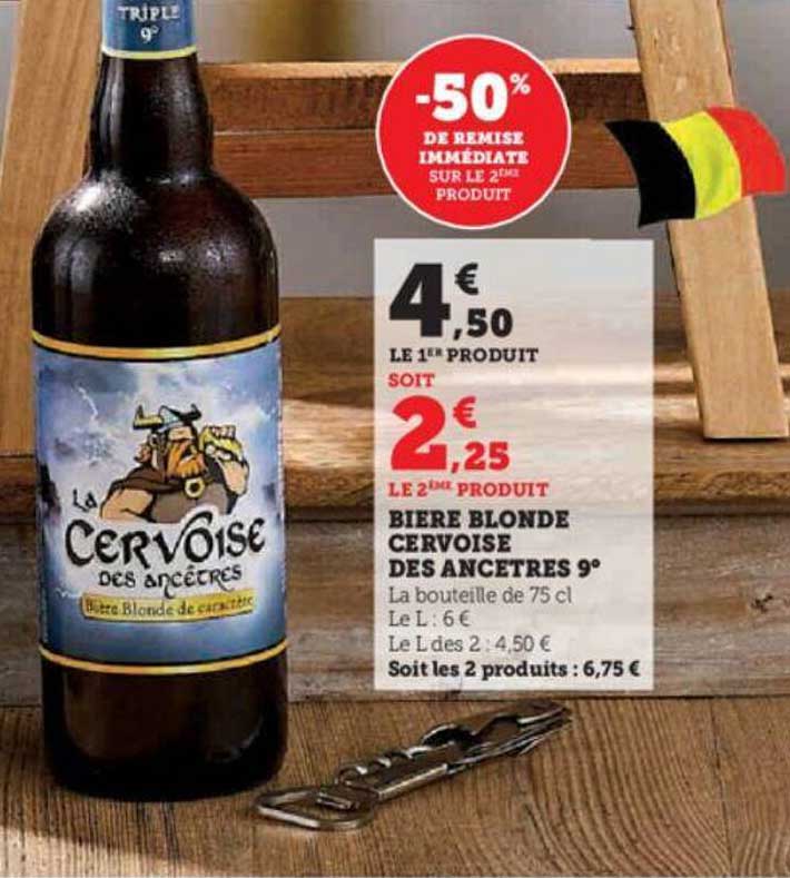 bière blonde cervoise des ancêtres 9°