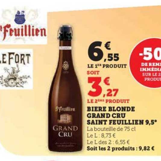 bière blonde grand cru saint feuillien 9,5°