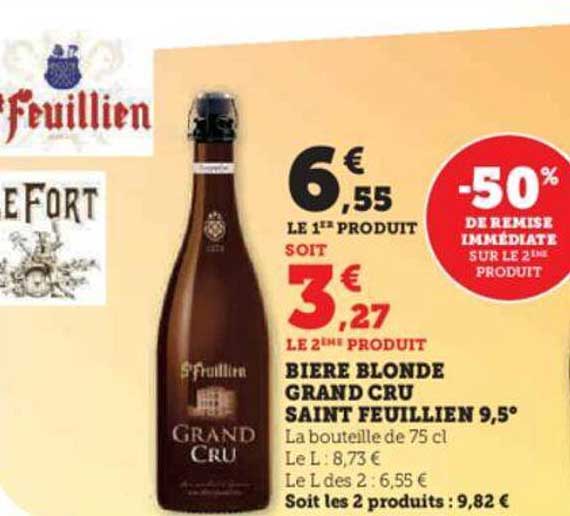 bière blonde grand cru saint feuillien 9,5°