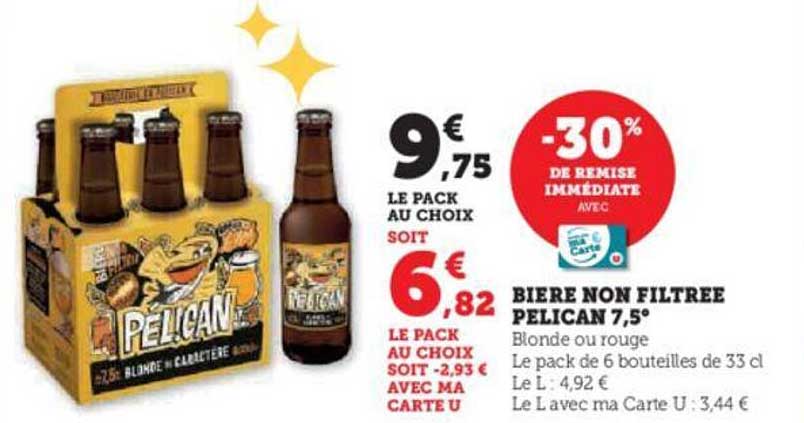 bière non filtrée pelican 7,5°