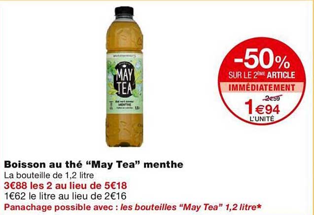 boisson au thé "may tea" menthe
