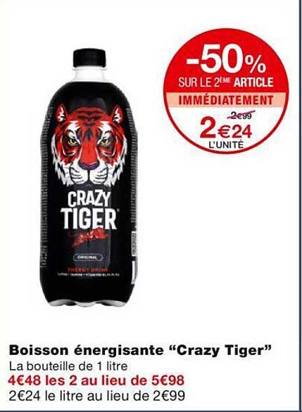 boisson énergisante "crazy tiger"