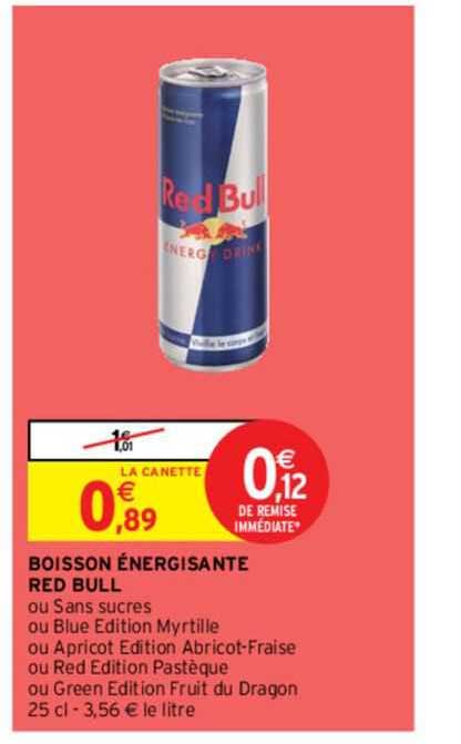 boisson énergisante red bull