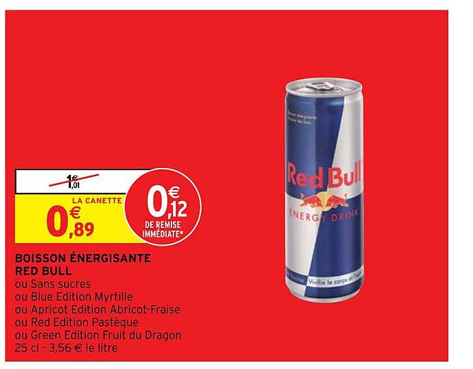 boisson énergisante red bull