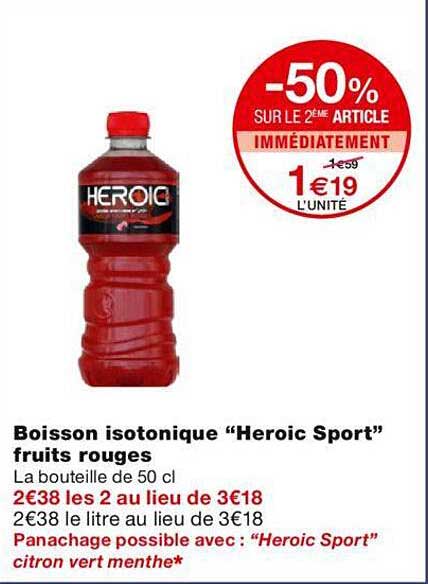 boisson isotonique "heroic sport" fruits rouges