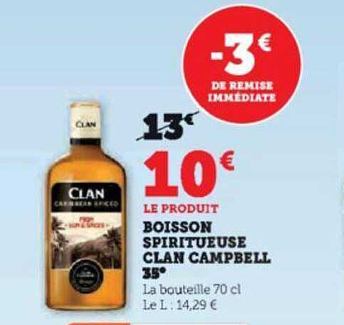 boisson spiritueuse clan campbell 35°