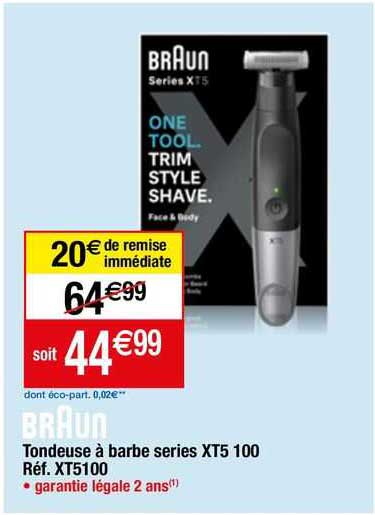 braun todeusse a barbe series xt5 100