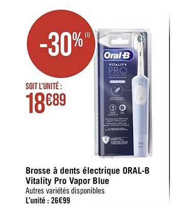 brosse à dents électrique oral-b vitality pro vapor blue