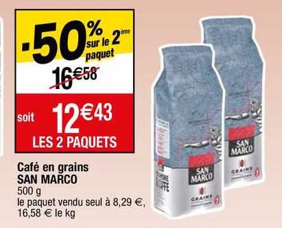 cafe en grains san marco