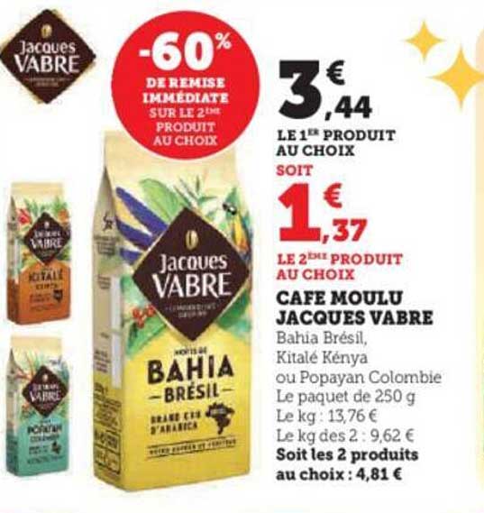 café moulu jacques vabre