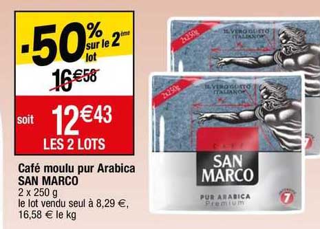 cafe moulu pur arabica san marco