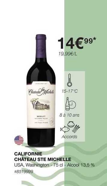 californie château ste michelle