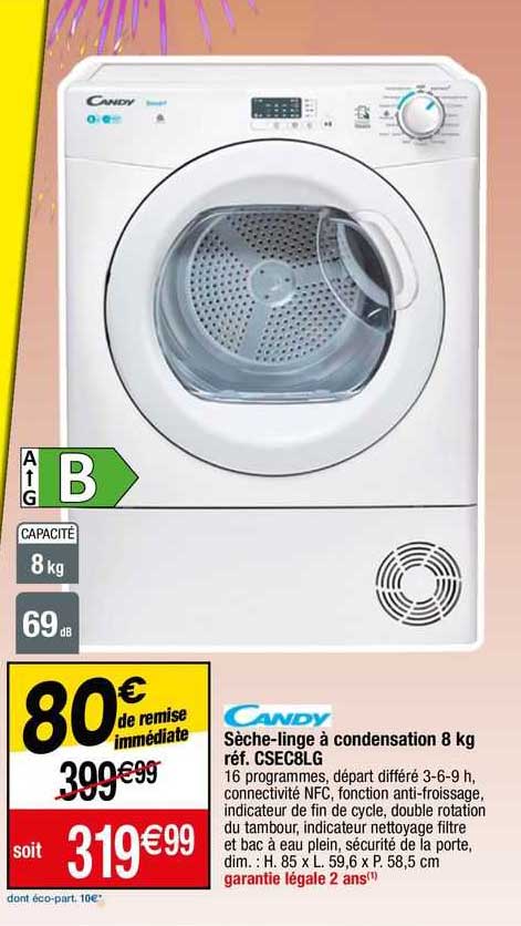candy seche-linge a condensation 8 kg