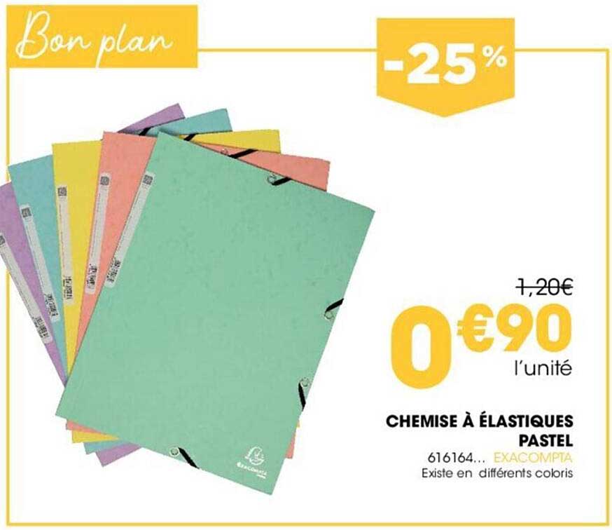 Chemise à élastiques Pastel Exacompta