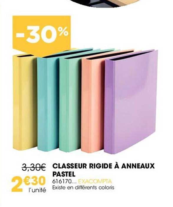 Classeur Rigide à Anneaux Pastel Exacompta