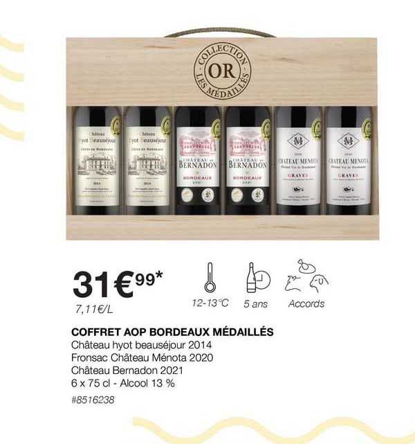 coffret aop bordeaux médaillés