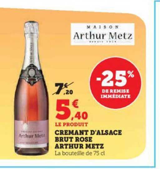 crémant d'alsace brut rosé arthur metz
