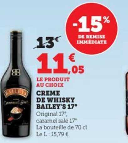 crème de whisky bailey's 17°