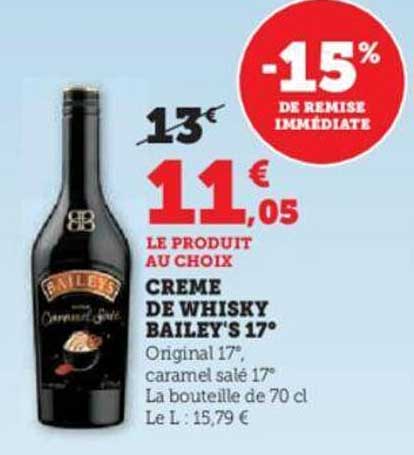 crème de whisky bailey's 17°