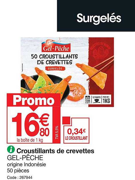 croustillants de crevettes gel-peche