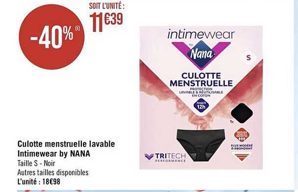 culotte menstruelle lavable intimewear by nana