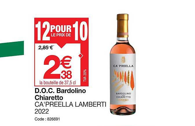 d.o.c. bardolino chiaretto ca'preella lamberti 2022