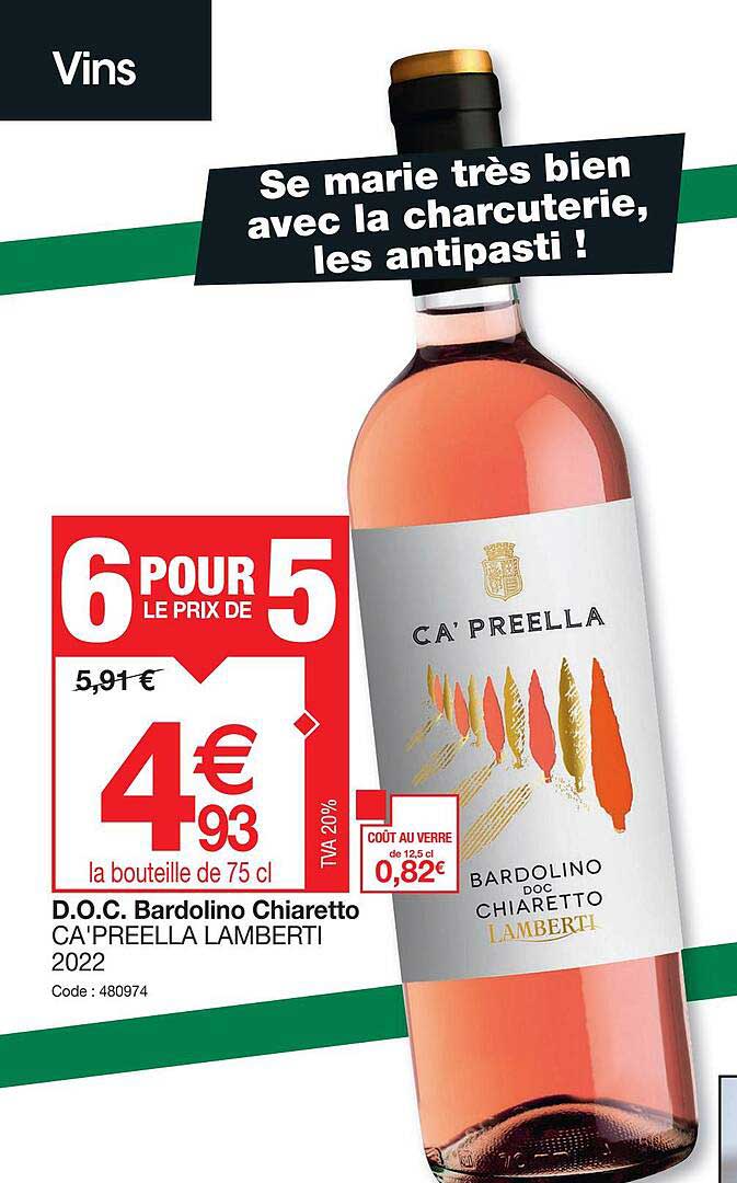 d.o.c. bardolino chiaretto ca'preella lamberti 2022