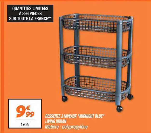 desserte 3 niveaux "midnight blue" living urban