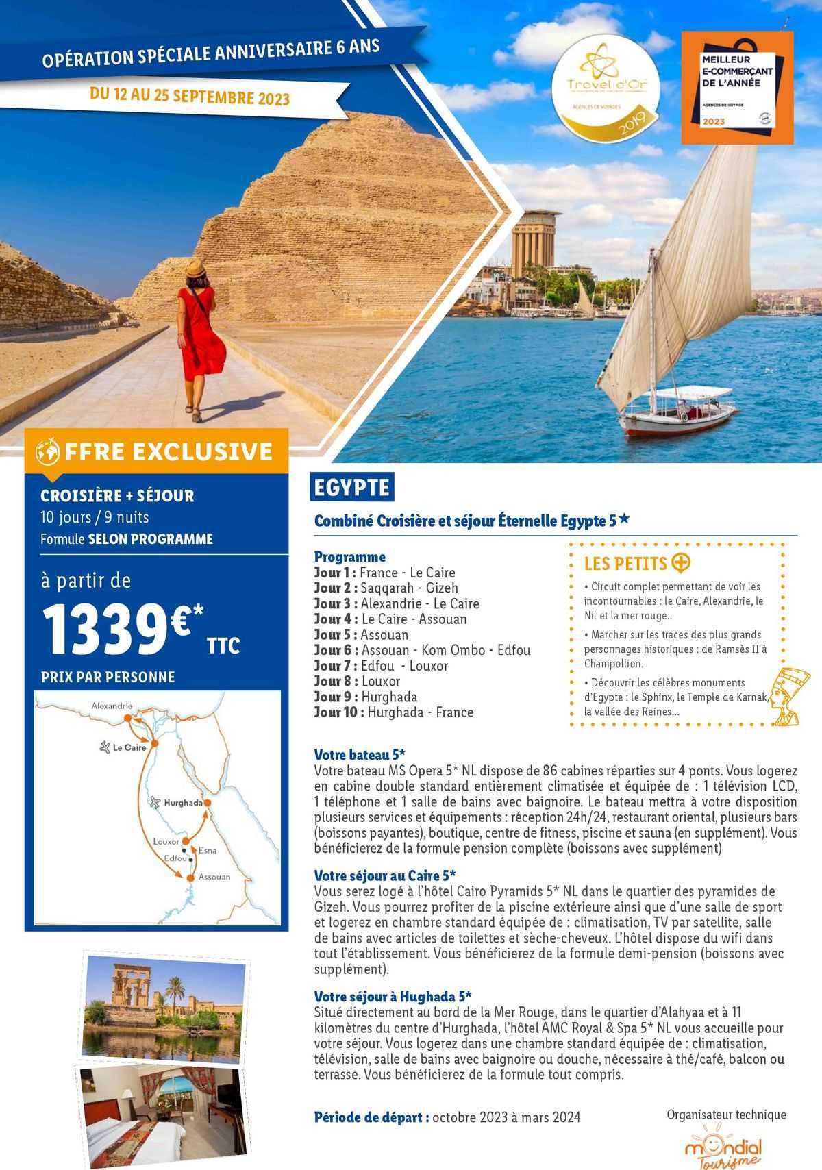 Egypte : Combiné Croisière Et Séjour éternelle Egypte 5*