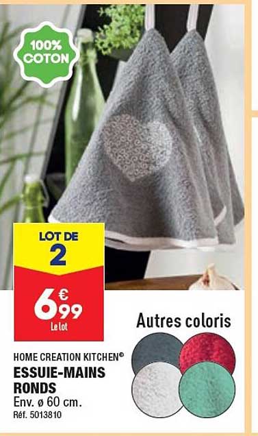 essuie-mains ronds home création kitchen