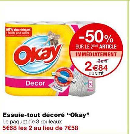 essuie-tout décoré "okay"