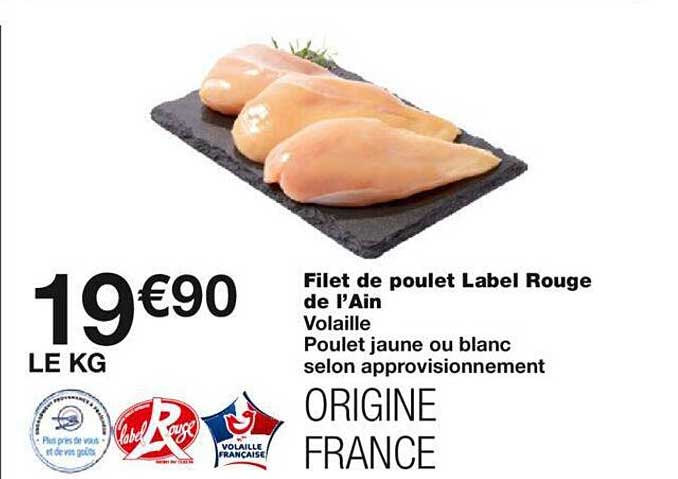 filet de poulet label rouge de l'ain