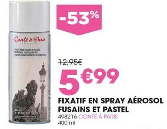 fixatif en spray aérosol fusains et pastel conté à paris
