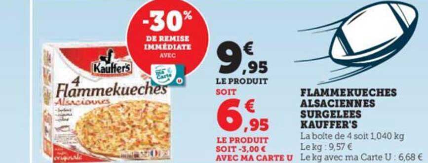Flammekueches Alsaciennes Surgelées Kauffer's