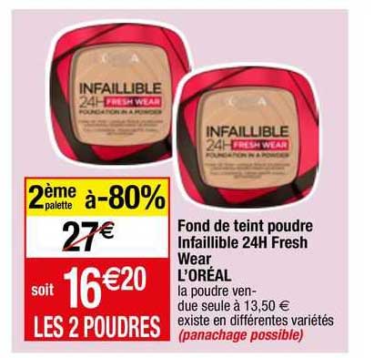 Fond De Teint Poudre Infaillible 24h Fresh Wear L'oreal