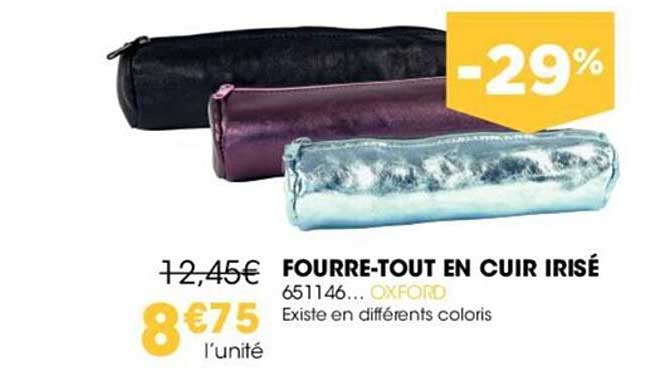 fourre-tout en cuire irisé oxford