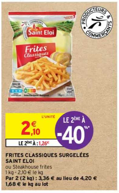 frites classiques surgelées saint éloi