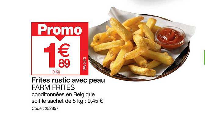 frites rustic avec peau farm frites