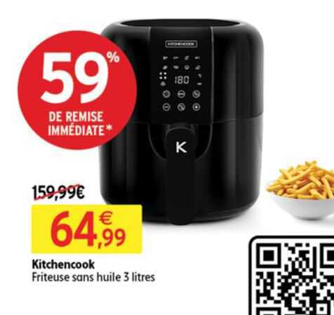 Friteuse Sans Huile 3 Litres Kitchencook