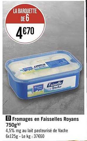 fromages en faisselles royans 750g