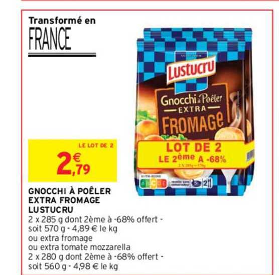 Gnocchi à Poêler Extra Fromage Lustucru