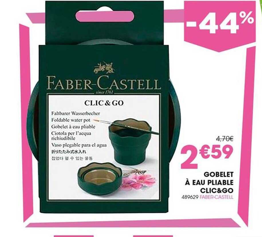 gobelet à eau pliable clic&go faber-castell