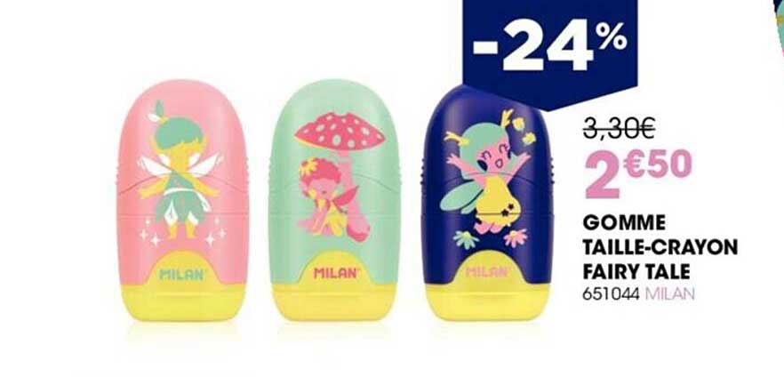 gomme taille-crayon fairy tale milan