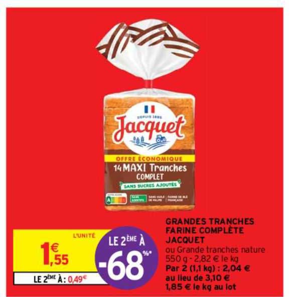 grandes trances farine complète jacquet