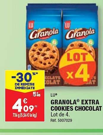 Granola Extra Cookies Chocolat Lu