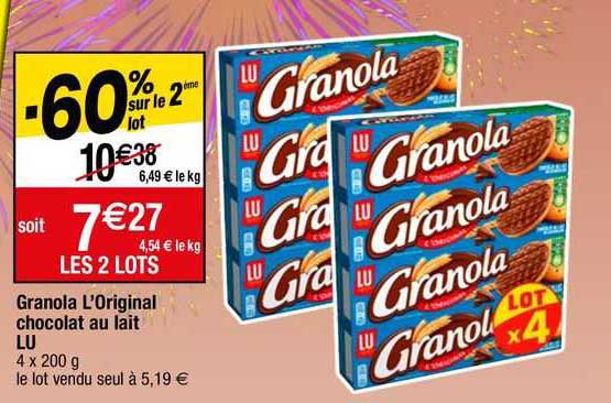 granola l'original chocolat au lat lu