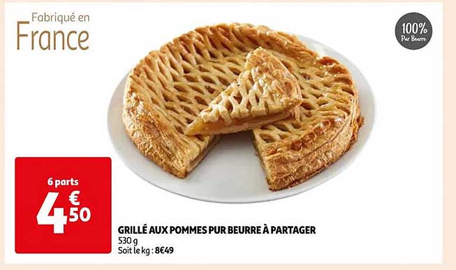 Grillé Aux Pommes Pur Beurre à Partager